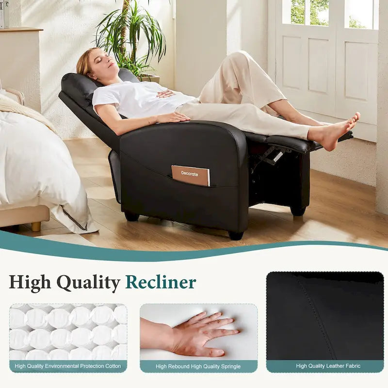 Massage Recliner Push Back Reclining Chair Home Theater Recliner Armchair