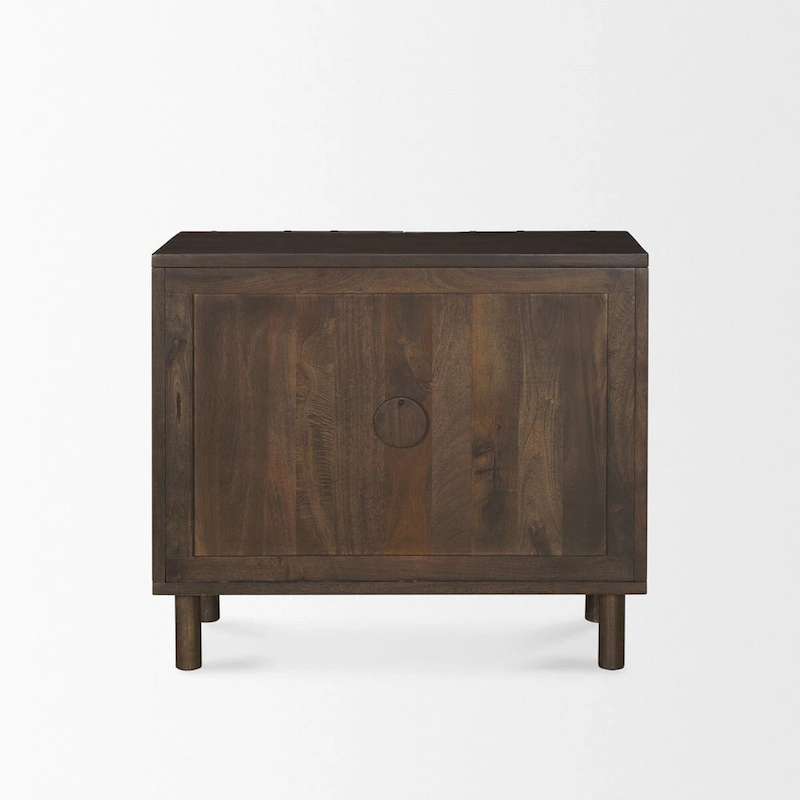 Heera Dark Brown Diamond Motif w/ Shelf Accent Cabinet - 36.0L x 16.3W x 32.0H