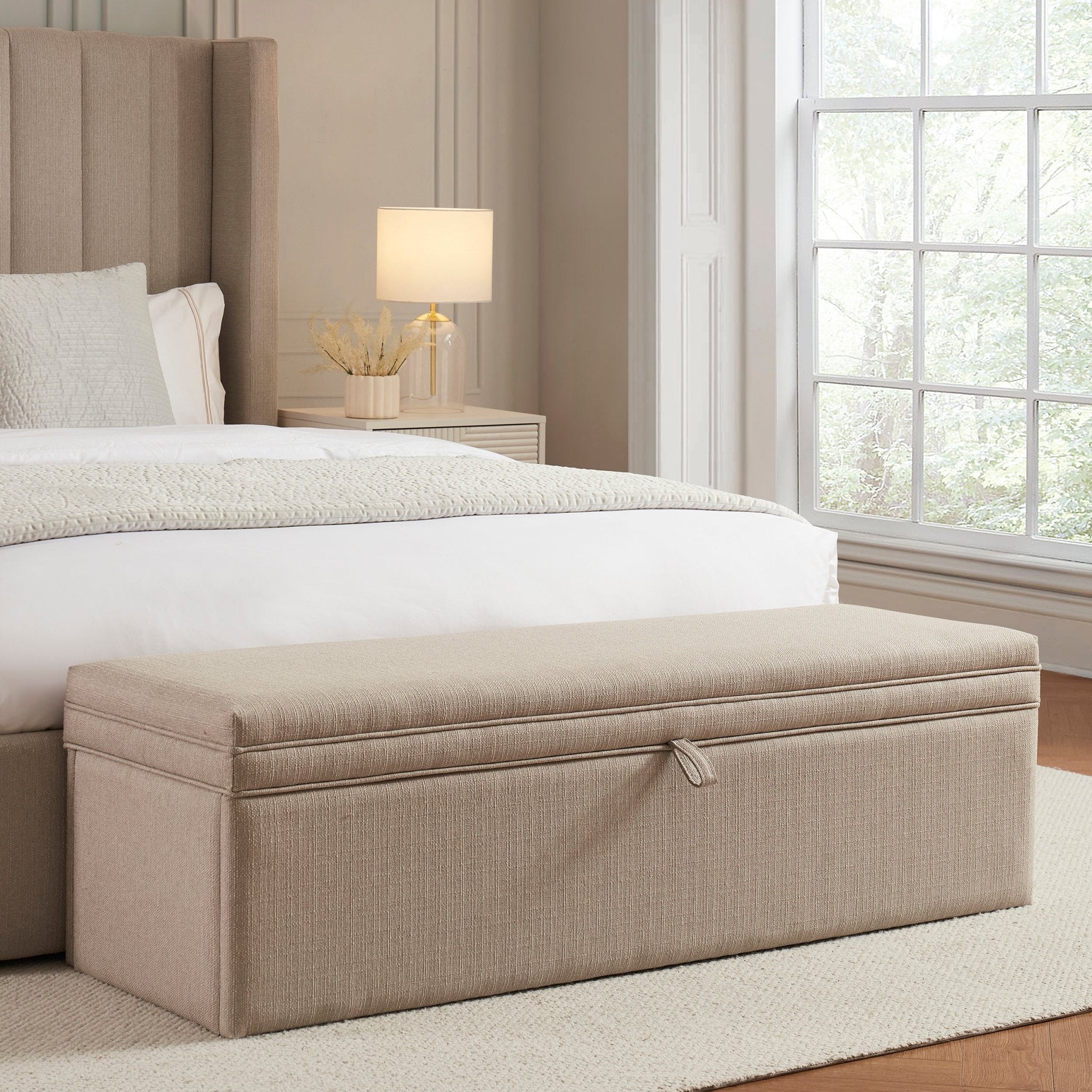 Storage Ottoman - Stone Grey