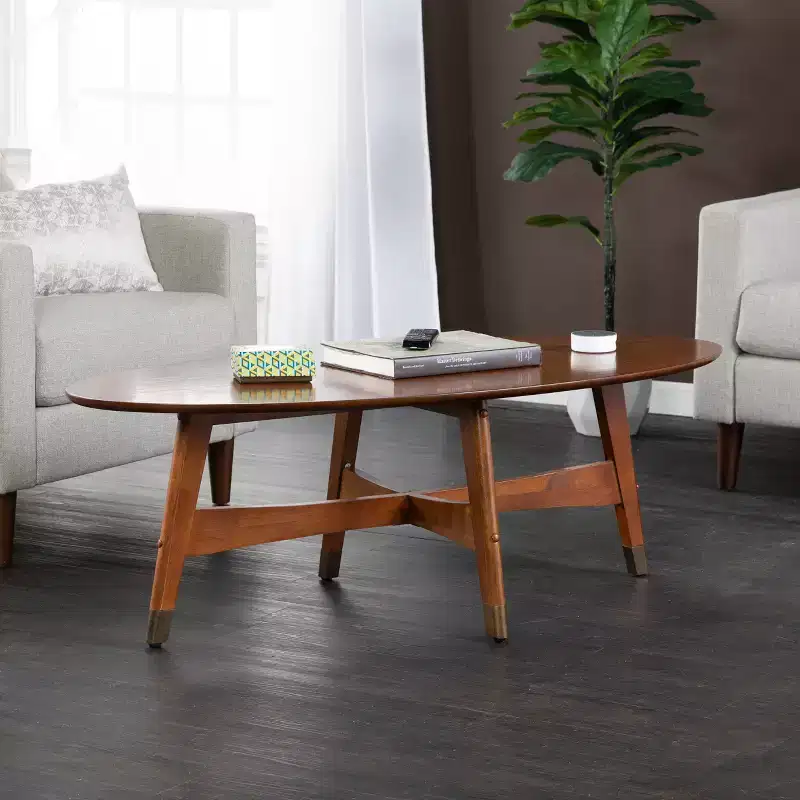 Iron & Rubberwood Coffee Table, 17