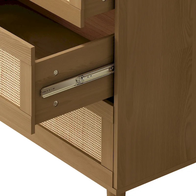 6 drawers Rattan dresser Rattan Drawer