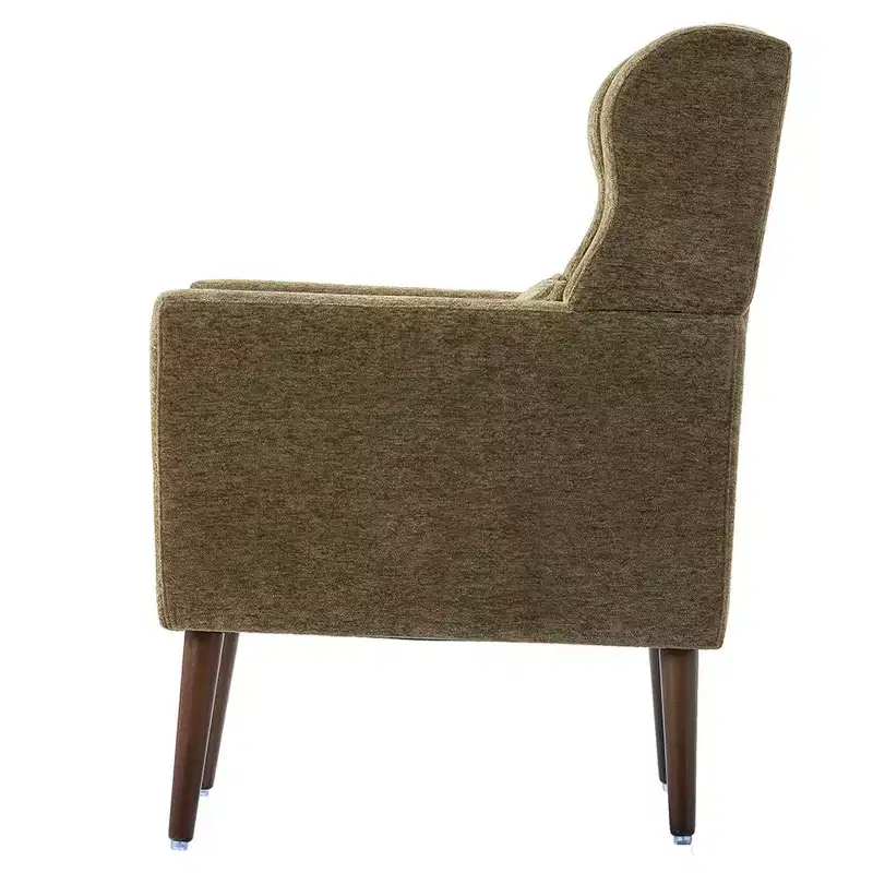 37.6 Tall Modern Accent Chair, Upholstered Foam Filled Reading Chairs With Cushion And High Backrest, Chenille Fabric Lounge Tufted Armchair