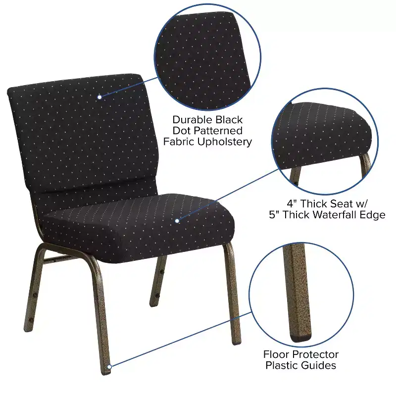 4 Pack 21''W Stacking Church Chair