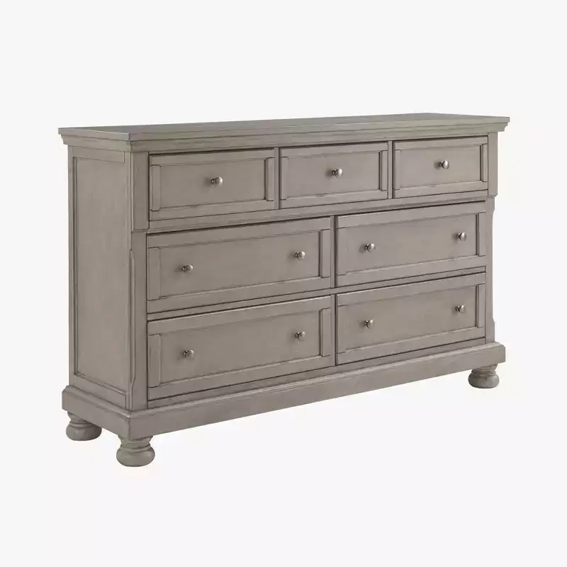 Dresser Light Gray - : Traditional 7-Drawer Storage