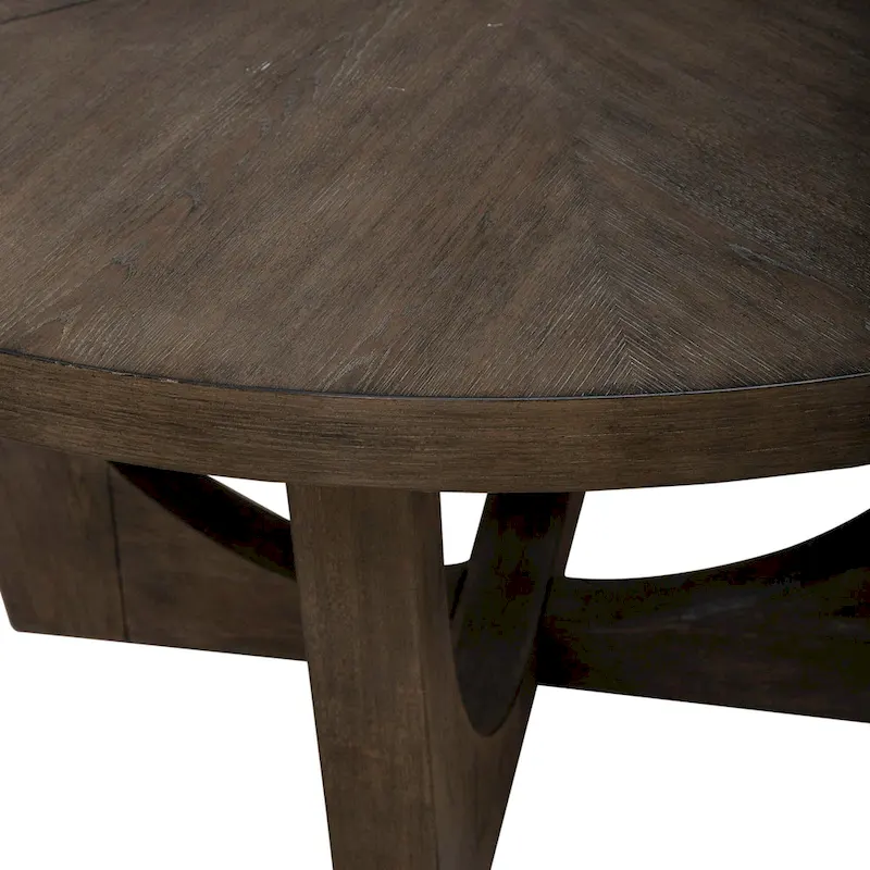 Cascade Falls Satin Espresso 5 Piece Pedestal Table Set with Chairs