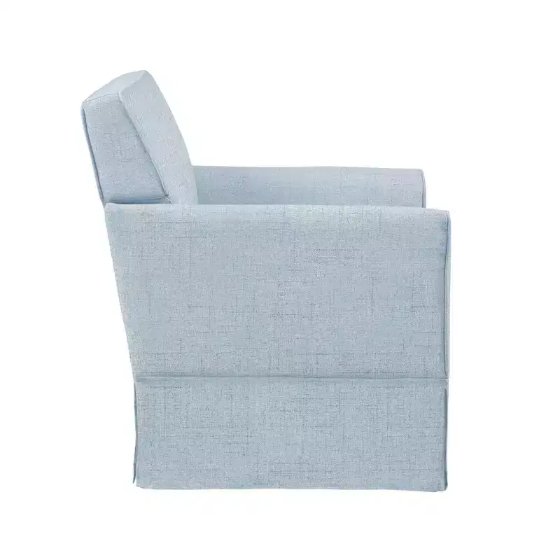 Slipcover Accent Armchair – Track Arm, Skirted Base, Removable Cushion