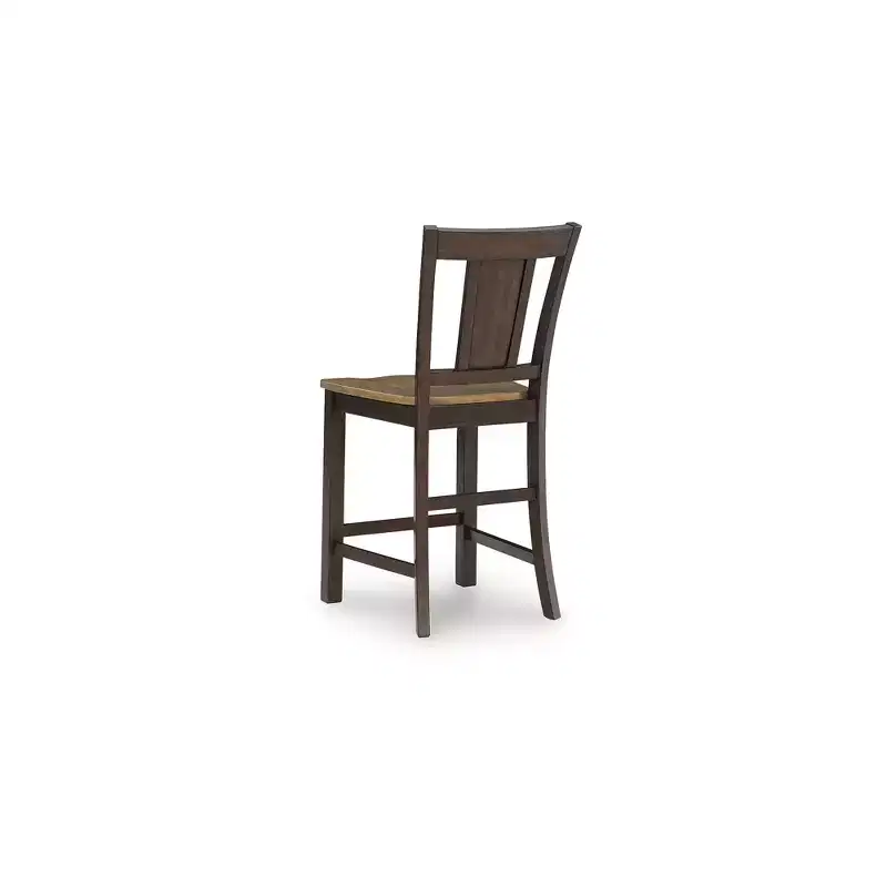 Signature Design by Ashley Sharlander Counter Height Barstools, Set of 2, Light Brown and Dark Brown Finish