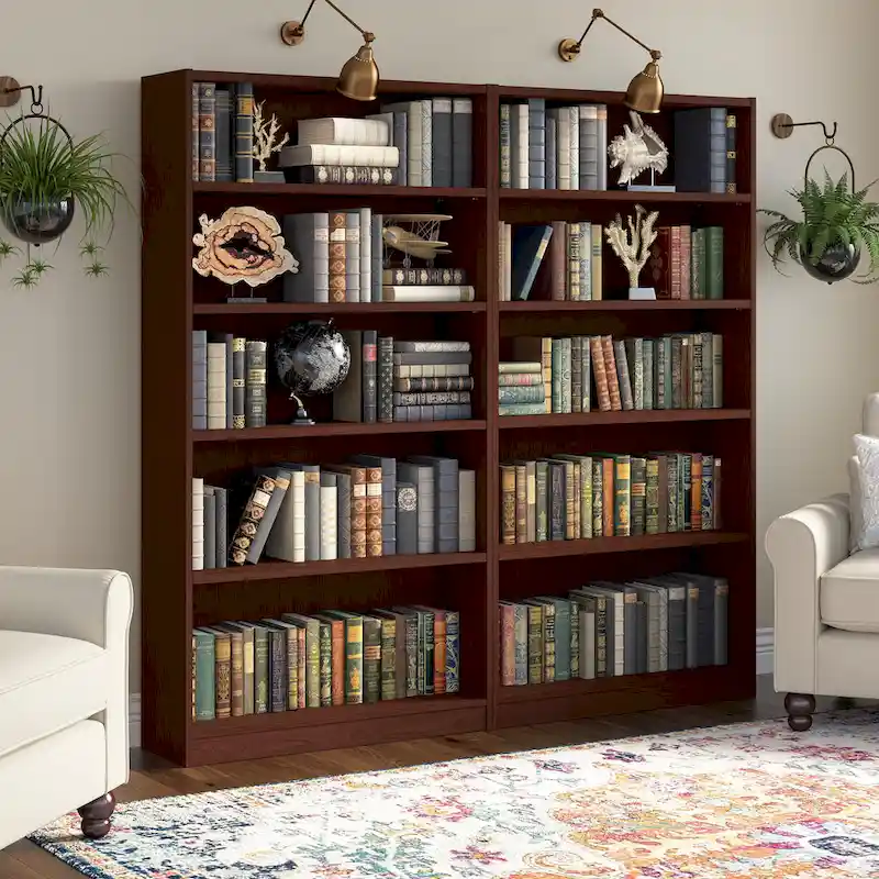 Tall 5-Shelf Bookcase Storage Unit – 72