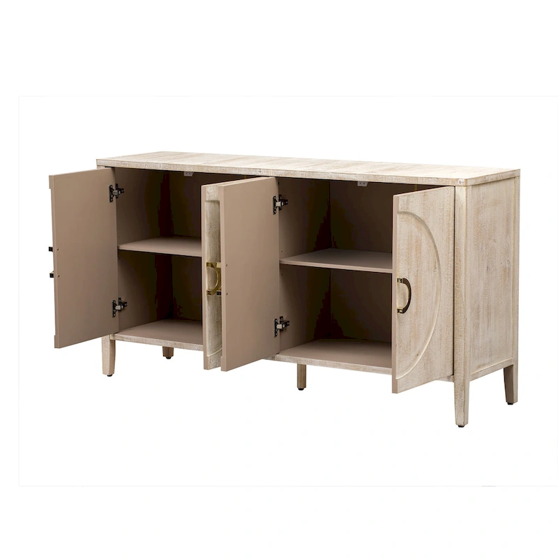 Sophisticated Fir Veneer Cabinet with Textured Finish