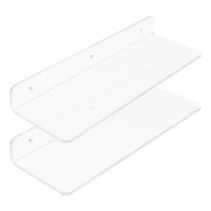 Acrylic Waterproof Bathroom Floating Shelf 11.8 x 3.9 x 2 Inch