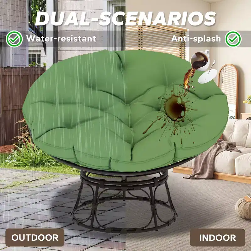 Papasan Patio Chair with Cushions