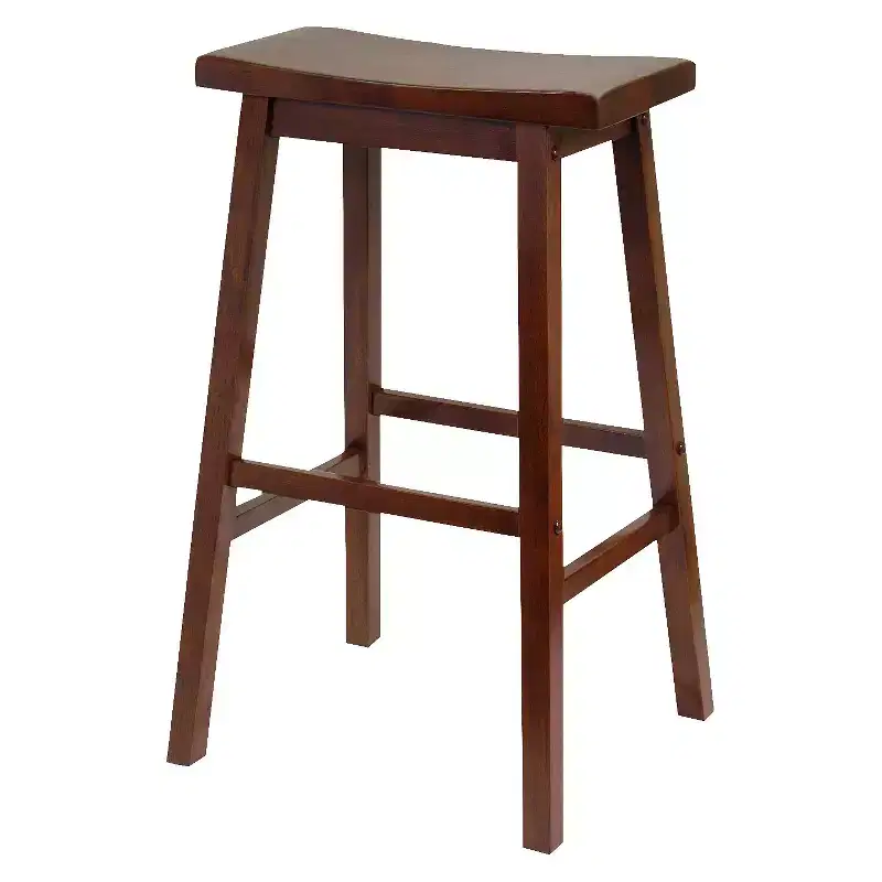3pc Parkland Counter Height Dining Set with 2 Stools Wood/Antique Walnut - Winsome