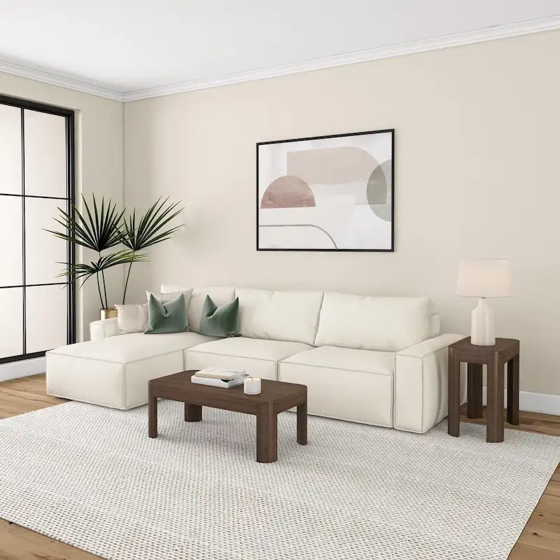 Plank and Beam Contour Rectangular Coffee Table - 40