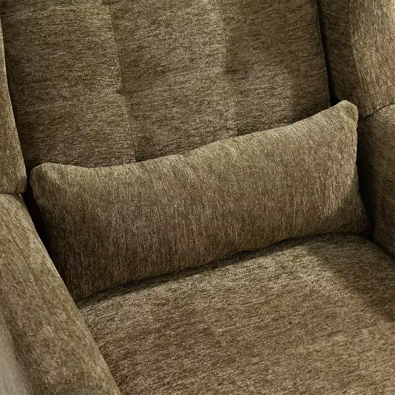 37.6 Tall Modern Accent Chair, Upholstered Foam Filled Reading Chairs With Cushion And High Backrest, Chenille Fabric Lounge Tufted Armchair