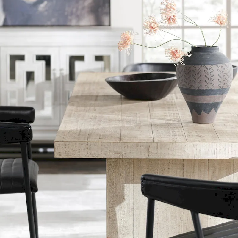 Classic Home Lynx 94 Reclaimed Pine Wood Dining Table - 94Wx40Dx30H
