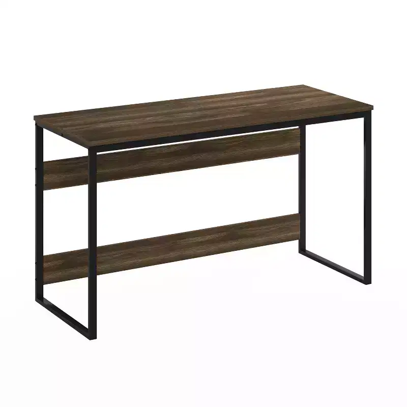 HomeStock 30 in.H Black Color Wood Writing Desks with Open Storage Shelf