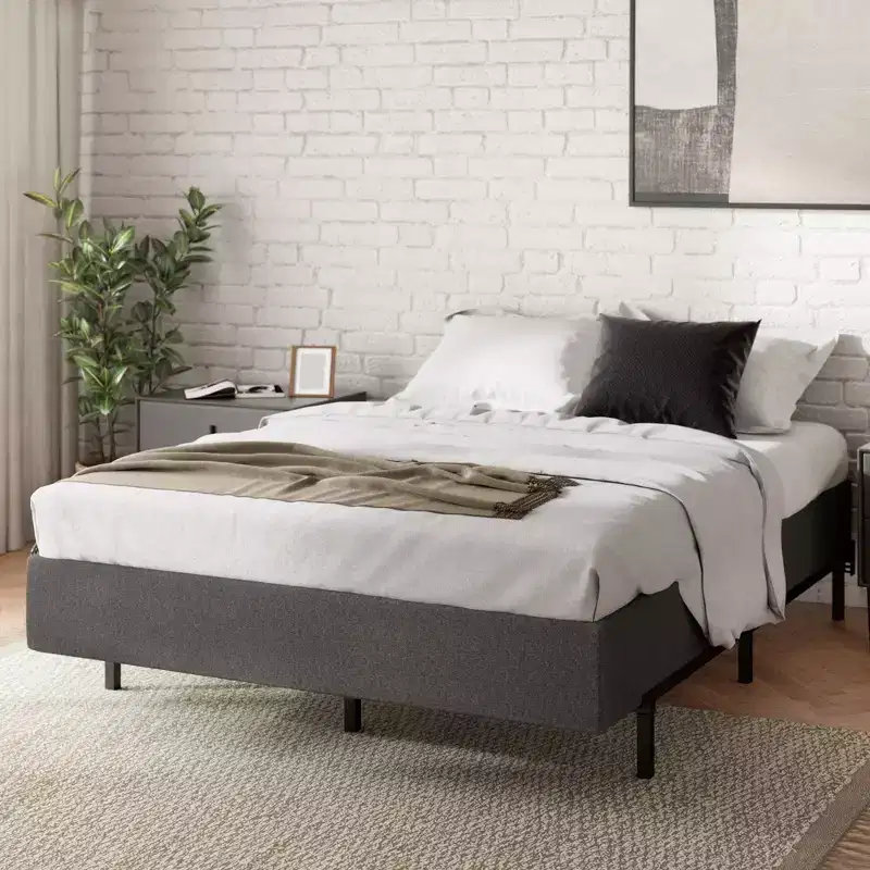 Zinus 9 Inch WonderBox(TM) Smart Box Spring, Quick Assembly Mattress Foundation, Durable Metal Frame, King, Grey