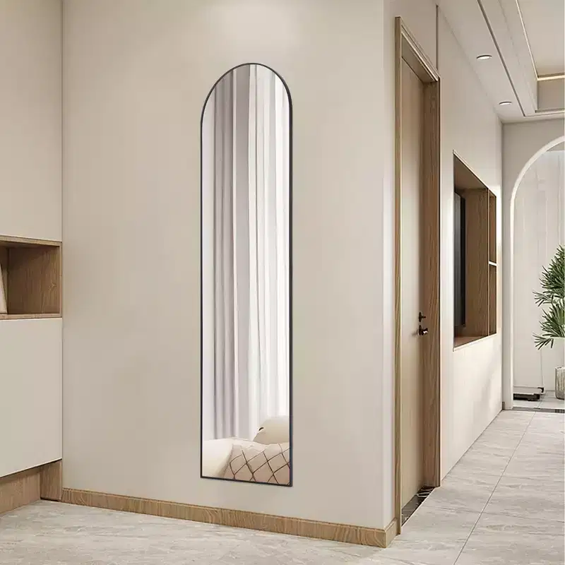 Arched Black Frame Full-Length Wall Mirror, 59
