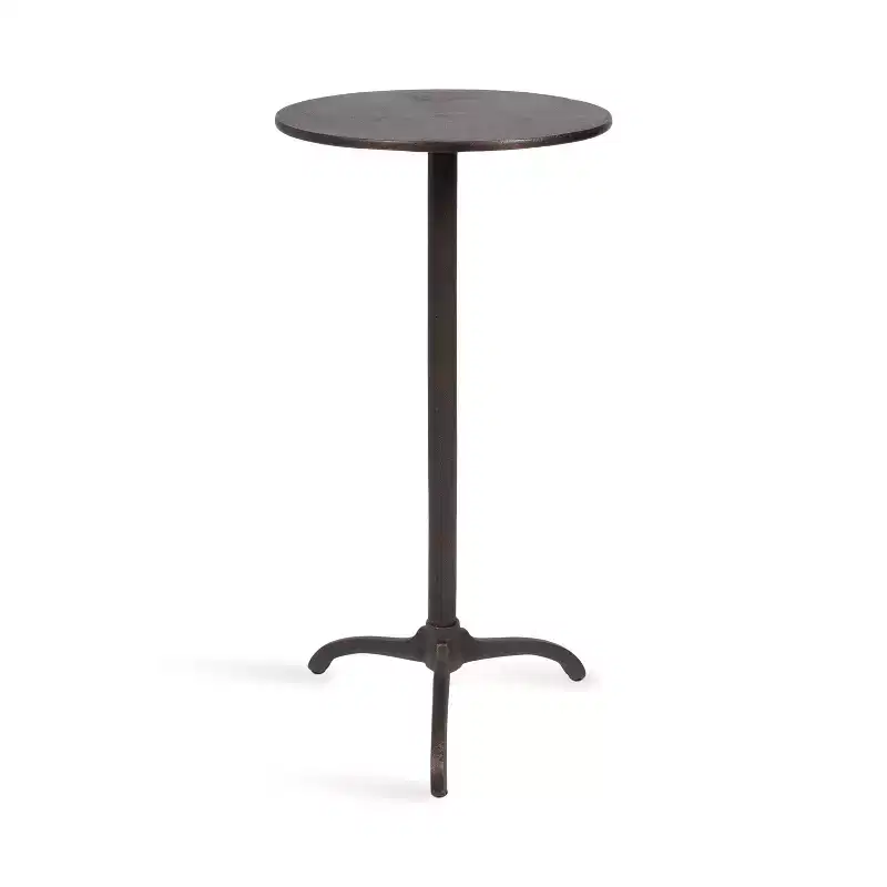 Kate and Laurel Henshall Metal Round Side Table, Bronze, 12x12x24