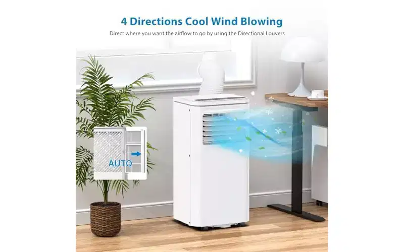 8,000/10000 BTU 3-in-1 Portable Air Conditioner - Cools Up to 450 Sq.Ft, Quiet Operation, Washable Filter, R32 Eco-Friendly