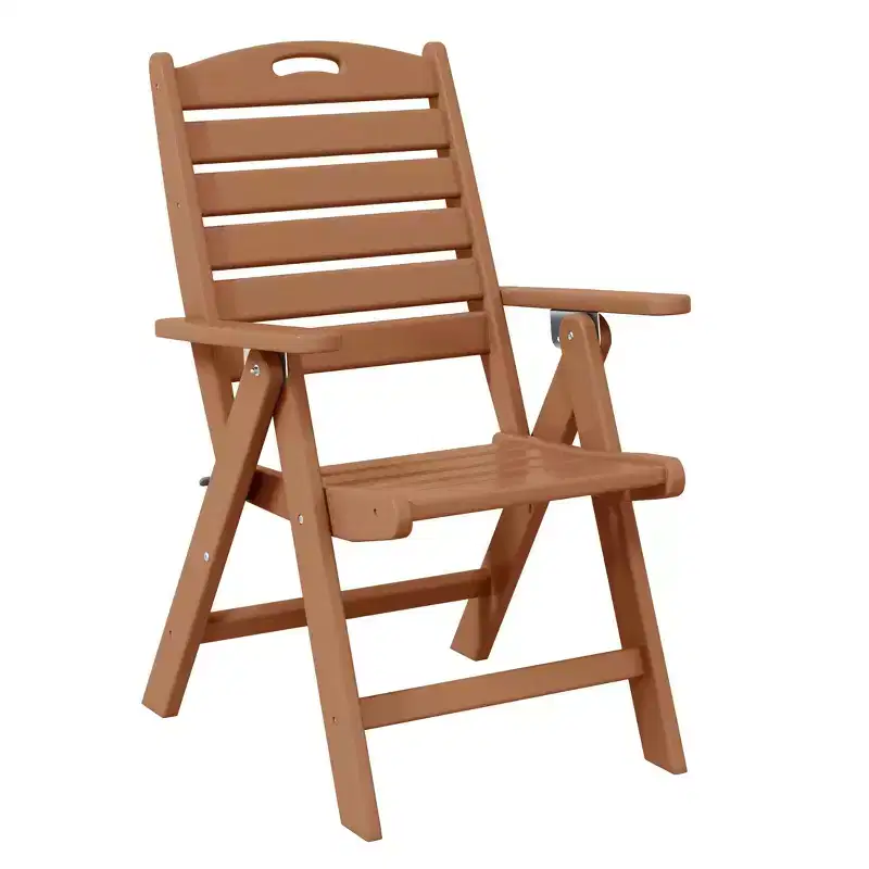 WestinTrends Malibu HDPE Adjustable Highback Folding Patio Dining Chair