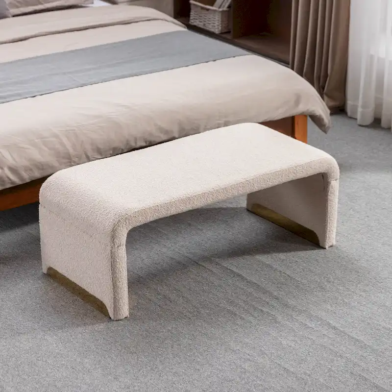 Bench With Gold Metal Legs