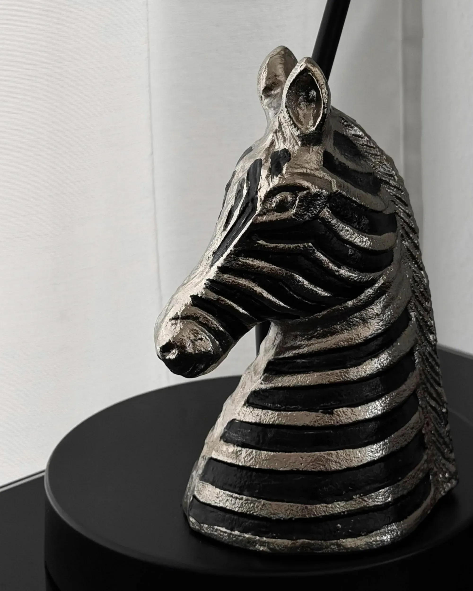 Accessorio decorativo Zebra Metallo Nero/Argento