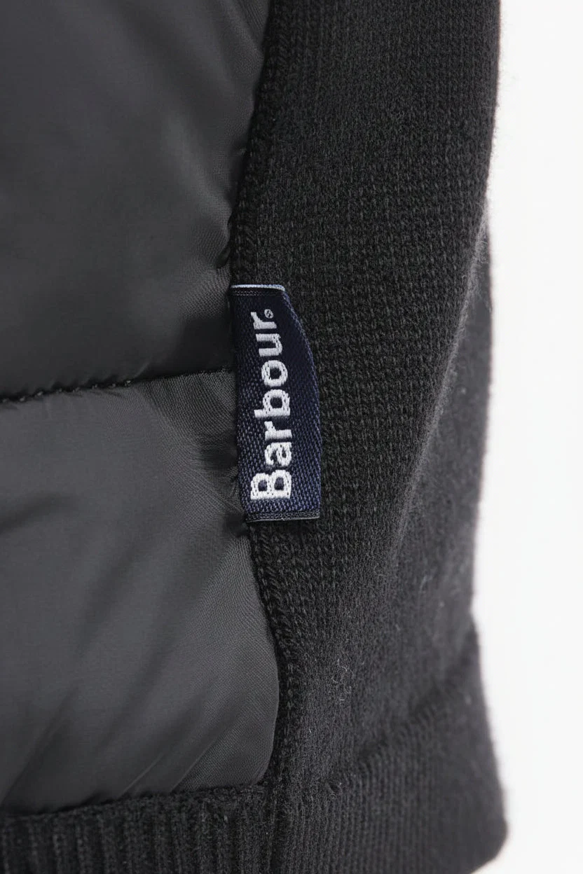Mens Baffle Zip Sweater - Black