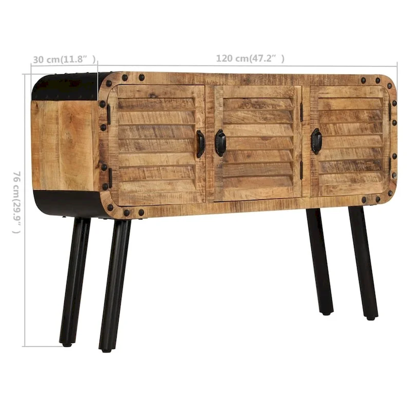 vidaXL Sideboard Solid Mango Wood 47.2x11.8x29.9 - 47.2x11.8x30