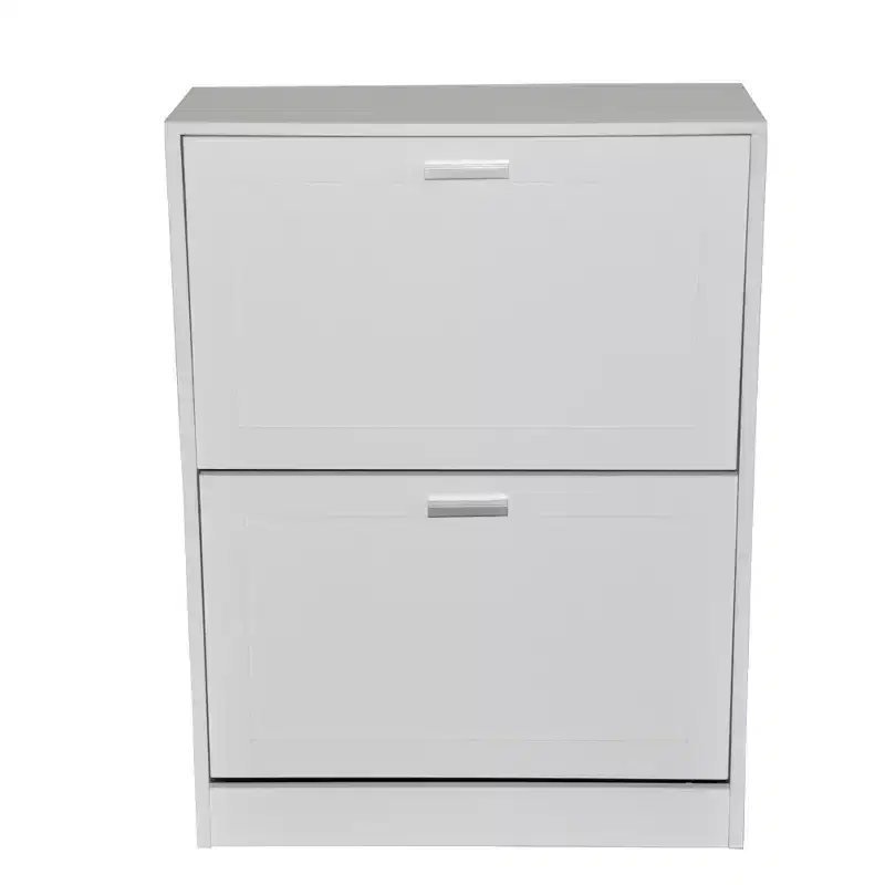 31 in. H x 24 in. W White Titanium Wood Shoe Storage Cabinet