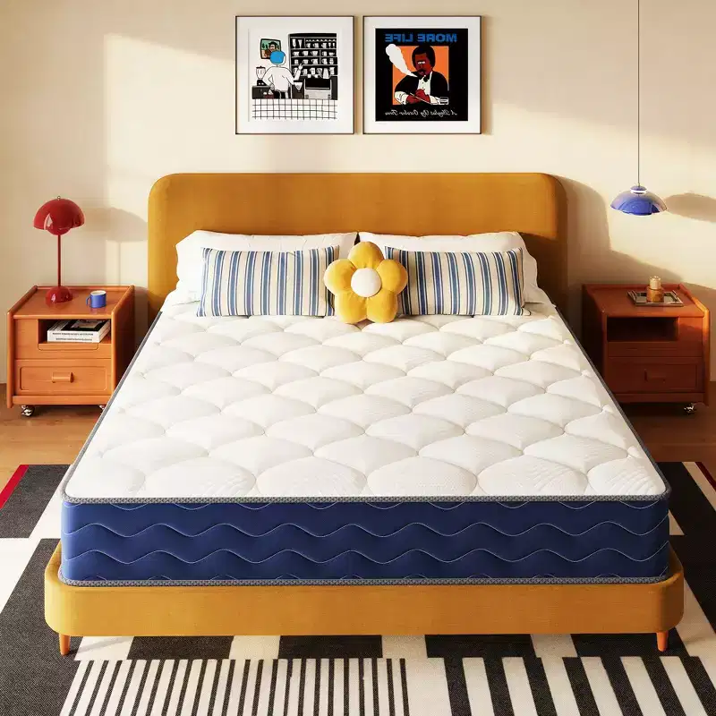 Hybrid Mattress Firm Gel Memory Foam Pocket Spring CertiPUR-US, OEKO-TEX, SGS Certified, White