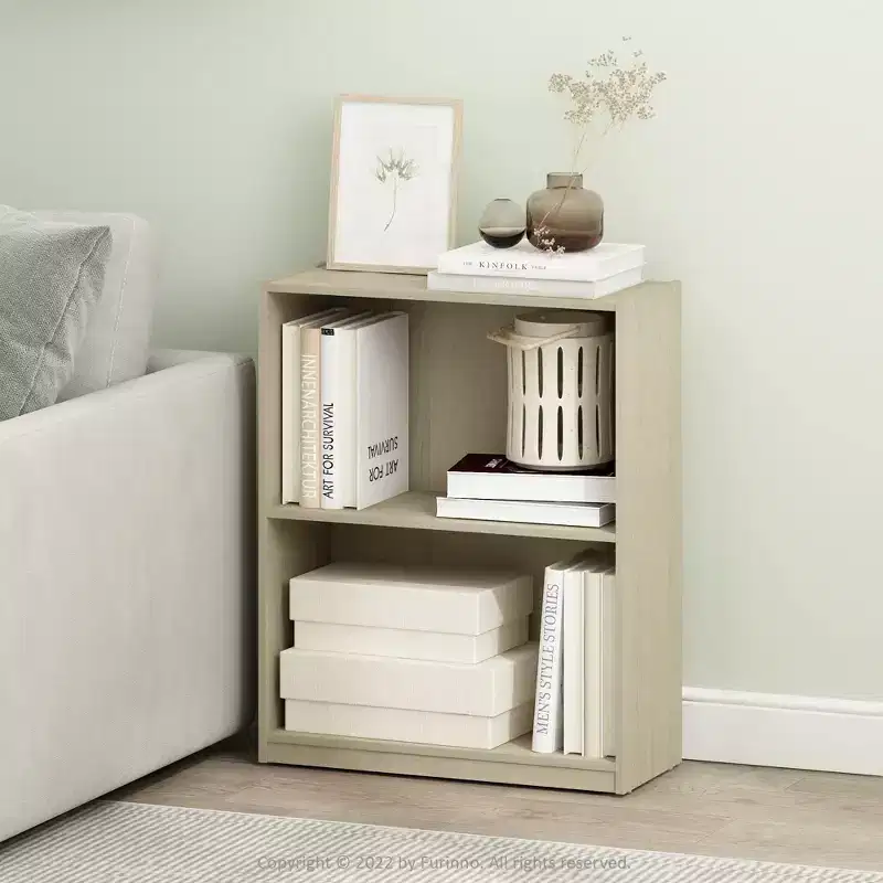 2-Tier Open Bookshelf Nightstand | Bed & Sofa Side Storage