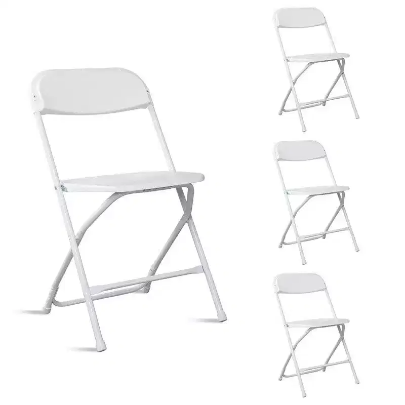 Karl Home|White Plastic Folding Chair (Set of 4)