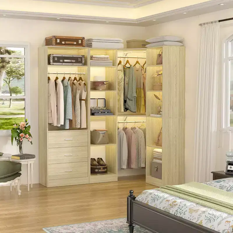 Besiost Freestanding Closet Organizer System with 3 Drawers