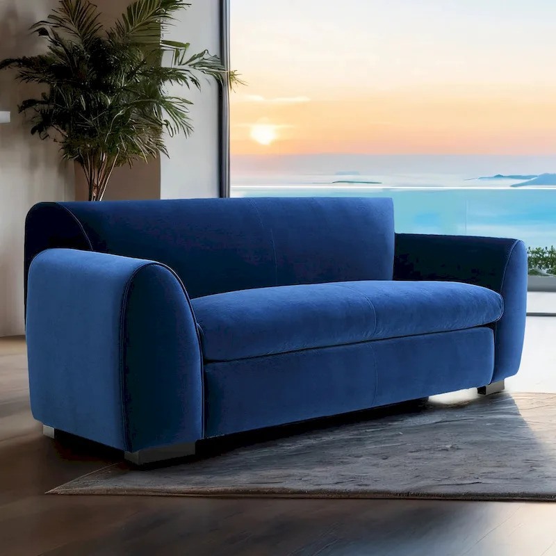 Corwin Modern Bench Style Loveseat with OEKO TEX Certified Fabric