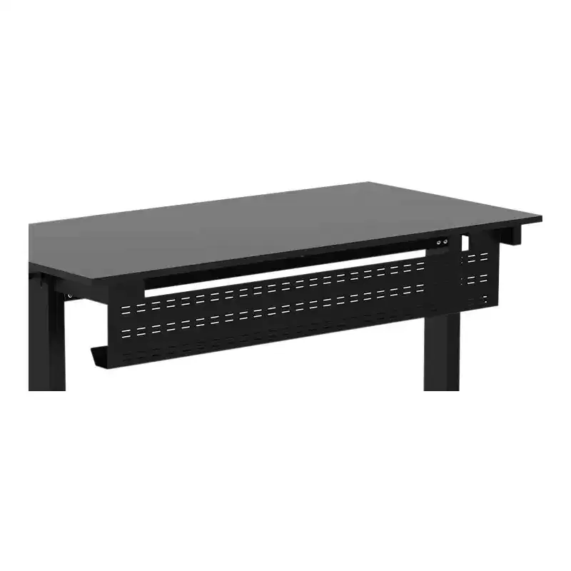 Stand Up Desk Store Under Desk Cable Management Tray Black Horizontal Computer Cord Raceway and Modesty Panel