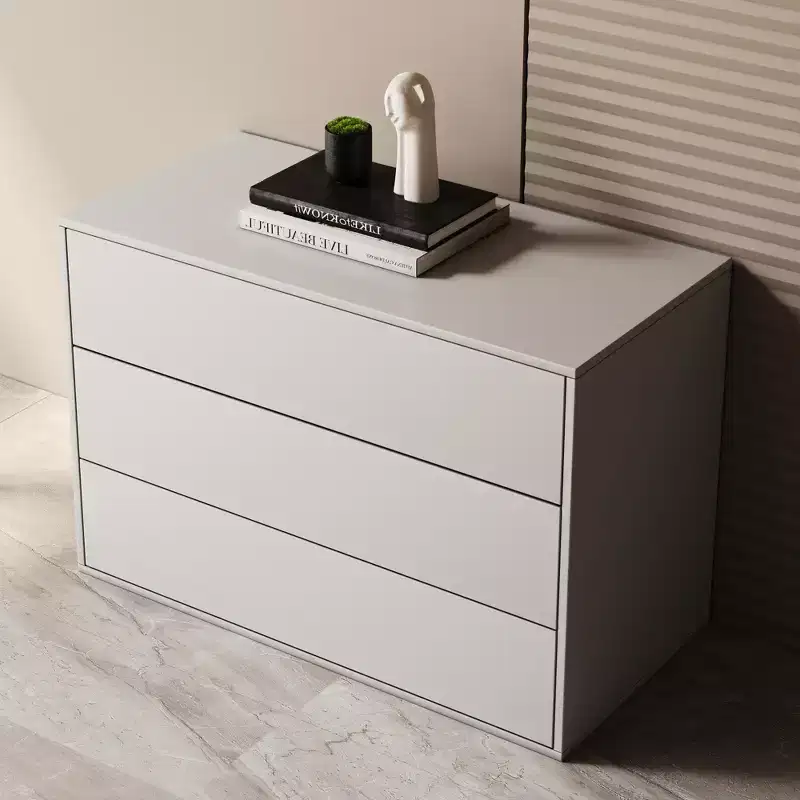 Modern 31.49in stackable design storage cabinet, suitable for living room and bedroom, ivory white