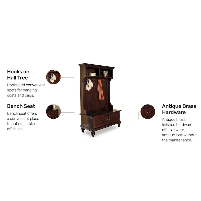 Bermuda Dark Espresso Hall Stand by Homestyles