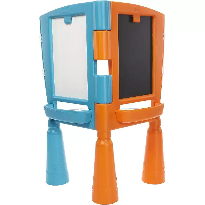 HomeStock 2-in-1 Kids Activity Center with Desk, Easel, Chalkboard and Built-In Storage for Creative Play