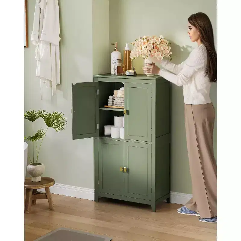 Bathroom Floor Storage Cabinet, Bathroom Storage Unit, Freestanding Cabinet