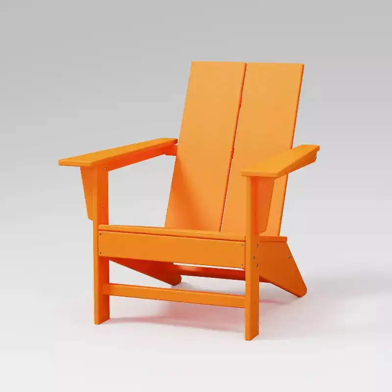 POLYWOOD Moore Outdoor Adirondack Patio Accent Chair Tangerine