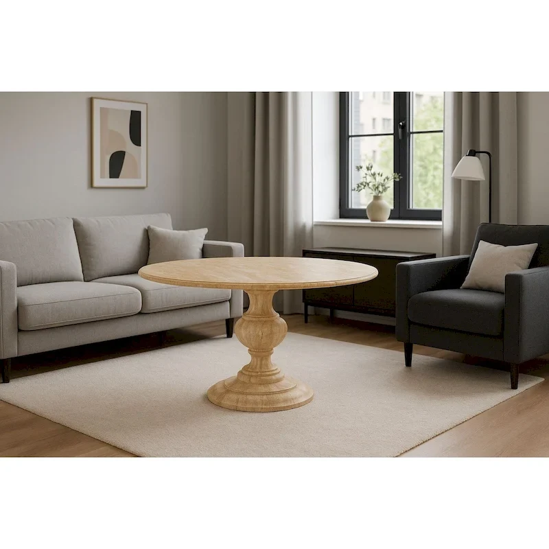 Solidwood Modern 48Inch Round Dining Table
