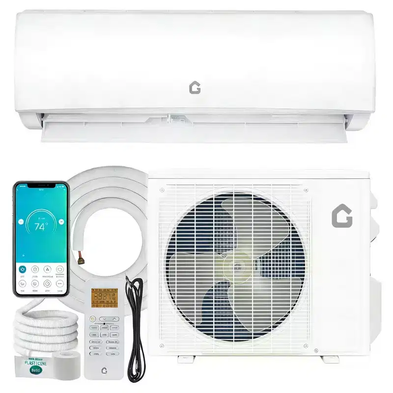 Acekool 17000 BTU Mini Split Air Conditioner Heater, WiFi Inverter Heat Pump, Ductless AC 230V, Cools Heats 1250 Sq.Ft, White