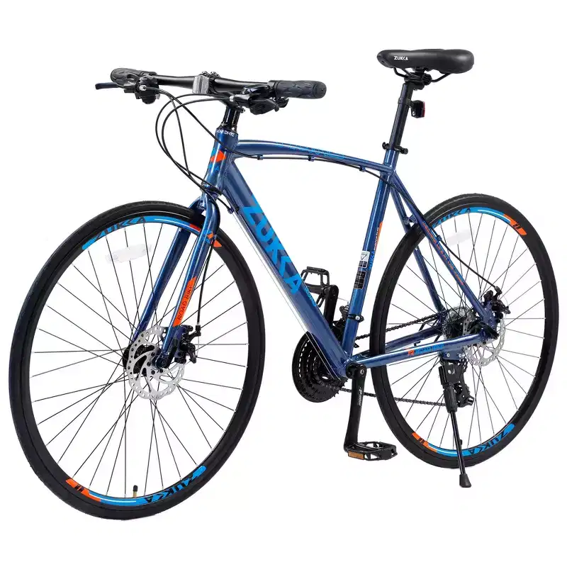 Road Bike with 24 Speeds Drivetrain, 700C Bike with Disc Brakes, Lightweight City Bike Aluminum Alloy Frame,Road Hybrid Bike for Men Women