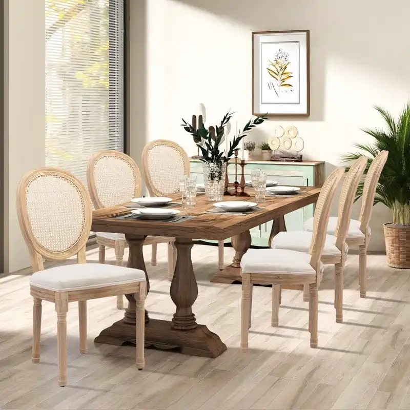 French Dining Chair with Nailhead Trim Set of 6