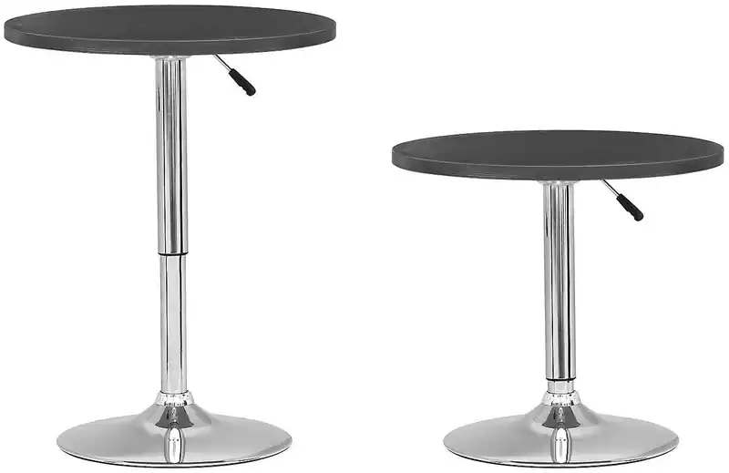 Adjustable Bar-Height Lift Table, Metal, 23.5W Round