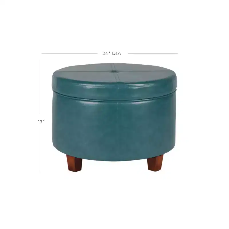 Large Round Storage Ottoman