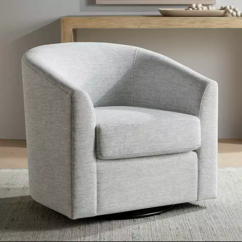 Barrel Swivel Accent Chair, 30 3/4