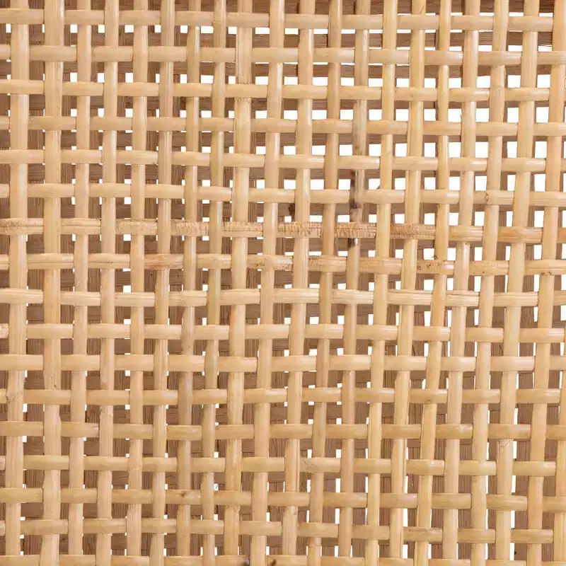 Wood and Rattan Counter Height Barstool Natural/Walnut Bohemian Style No Assembly Required