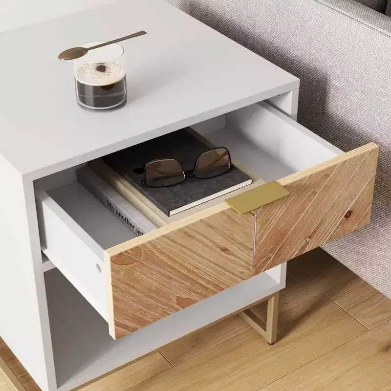 Herringbone Wood Cabinet